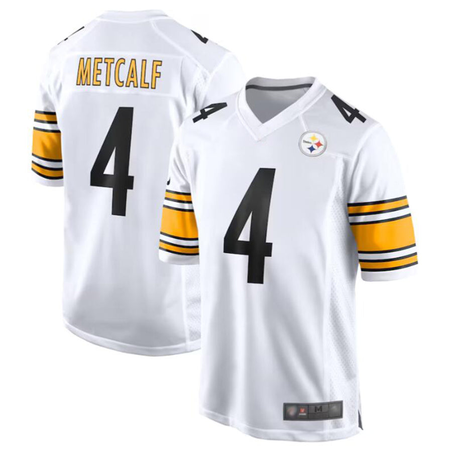 P.Steelers #4 DK Metcalf Player White Game Replica Football Jerseys football jersey product view 1