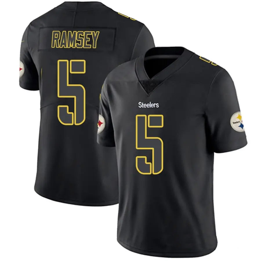 P.Steelers #5 Jalen Ramsey Player Black Impact Limited Football Jerseys football jersey product view 1