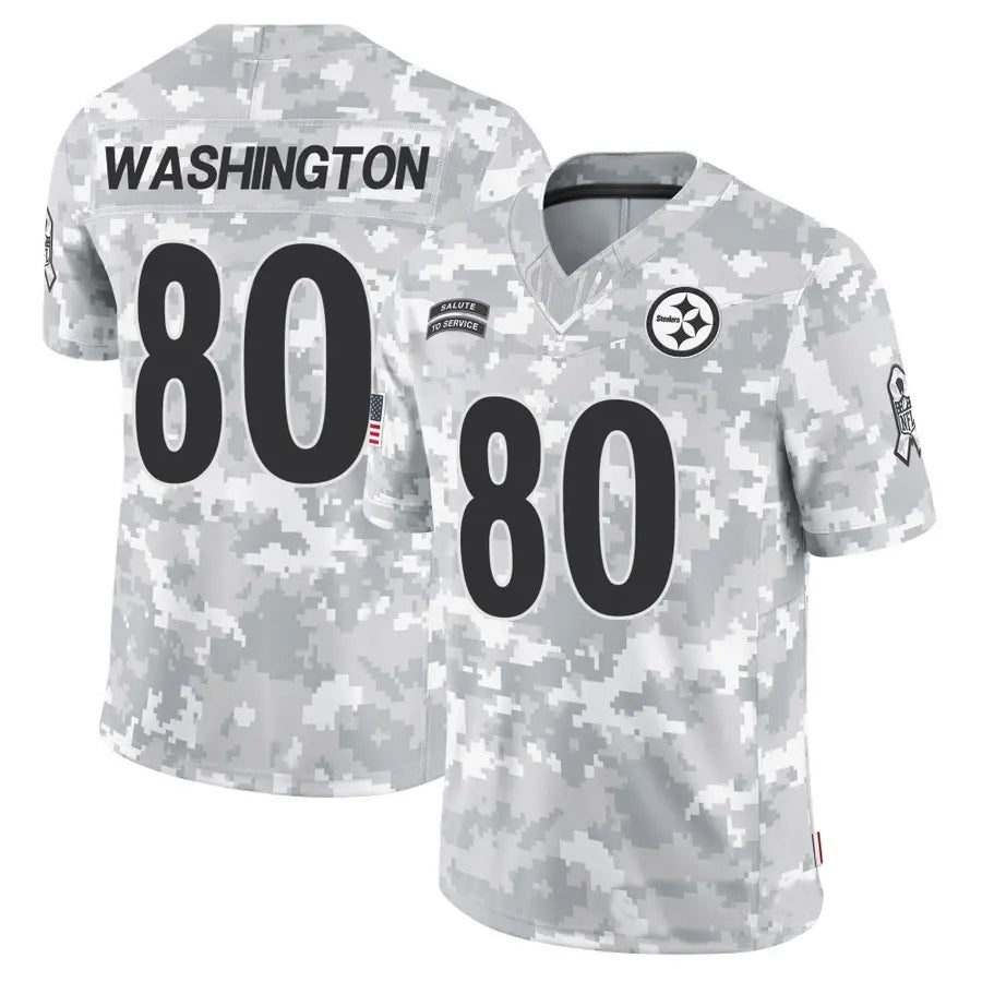P.Steelers #80 Darnell Washington Player Arctic Camo Salute to Service Limited Football Jerseys football jersey product view 1