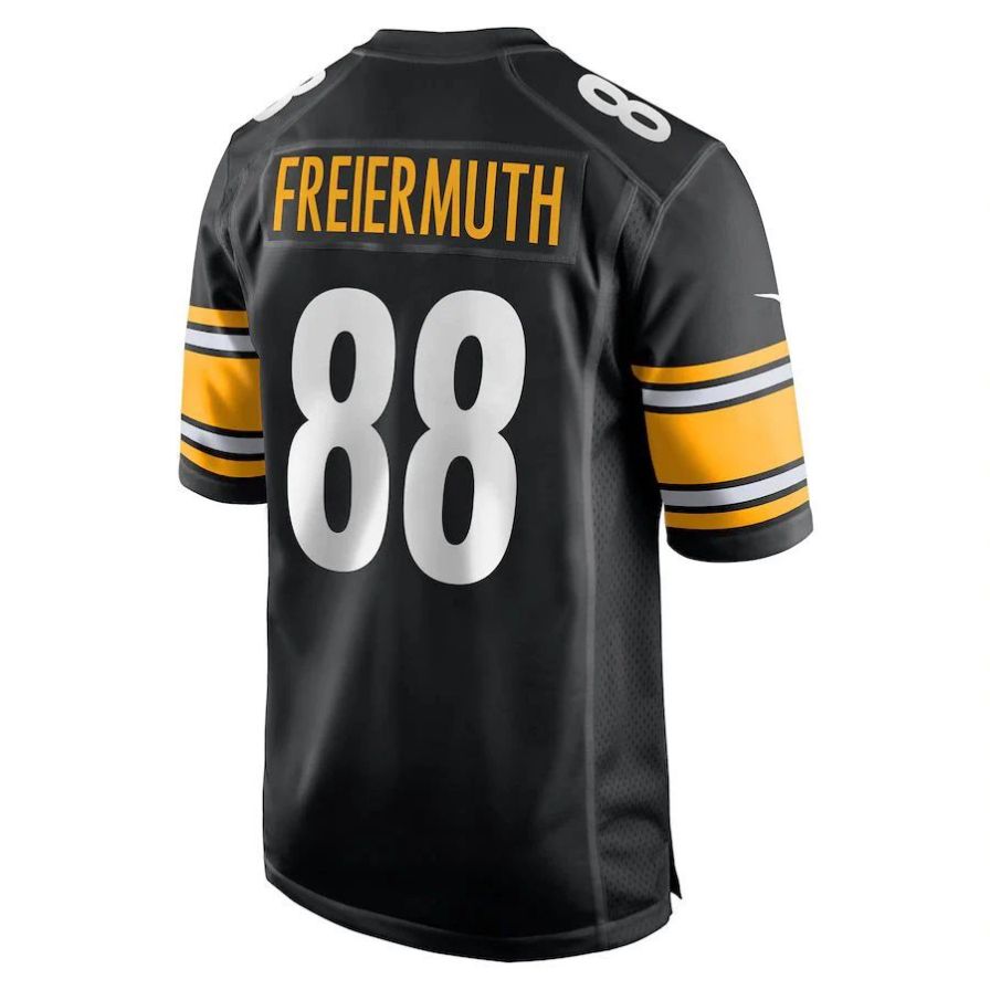 #88 Pat Freiermuth Player P.Steelers Black Game Football Jerseys football jersey product view 1