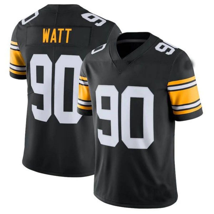 #90 T.J. Watt Player P.Steelers Black Vapor F.U.S.E. Limited Football Jerseys football jersey product view 1