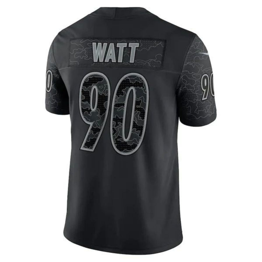 #90 T.J. Watt Player P.Steelers Black RFLCTV Limited Football Jerseys football jersey product view 1