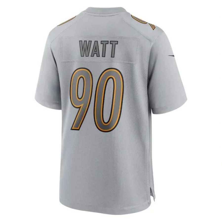 #90 T.J. Watt Player P.Steelers Gray Atmosphere Fashion Game Football Jerseys football jersey product view 1