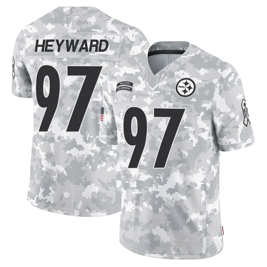 P.Steelers #97 Cameron Heyward Player Arctic Camo Salute to Service Limited Football Jerseys football jersey product view 1