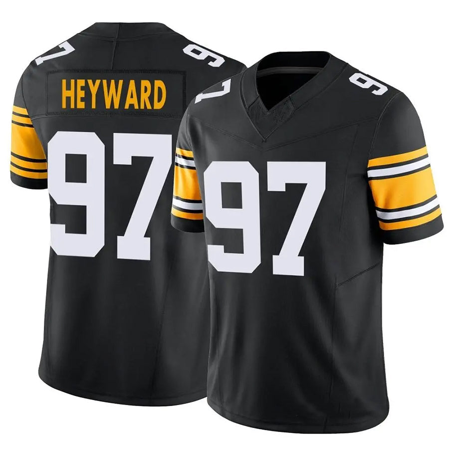 P.Steelers #97 Cameron Heyward Player Black Vapor F.U.S.E. Limited Football Jerseys football jersey product view 1