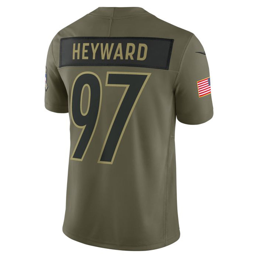 P.Steelers #97 Cameron Heyward Player Vapor F.U.S.E. Limited Salute to Service Football Jerseys football jersey product view 1