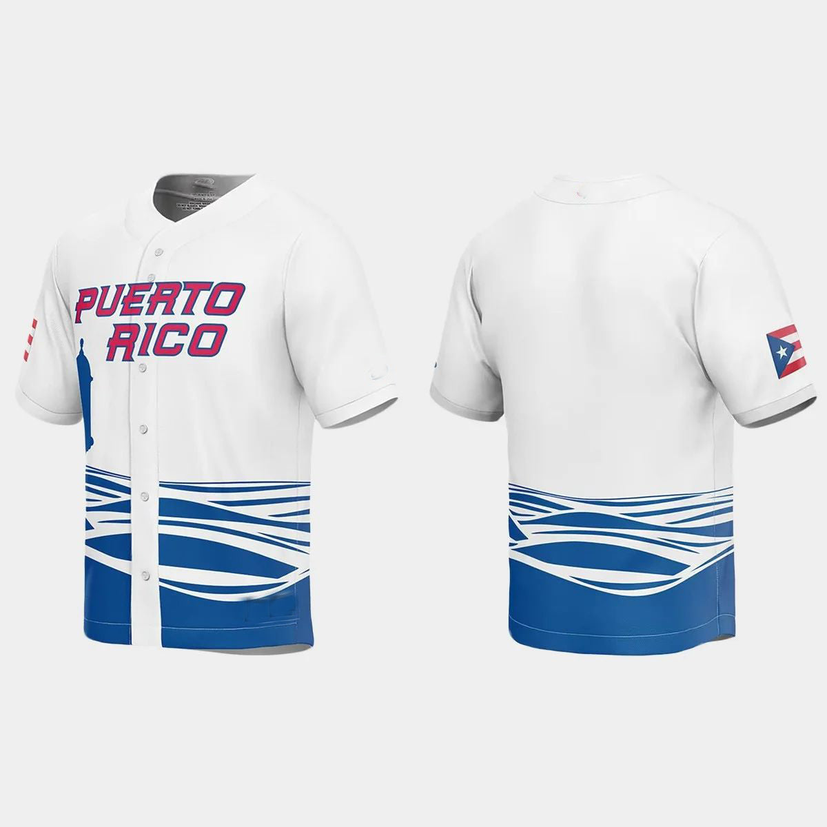 PUERTO RICO BASEBALL 2023 WORLD BASEBALL CLASSIC JERSEY ¨C WHITE Stitches Baseball Jerseys baseball jersey product view 1
