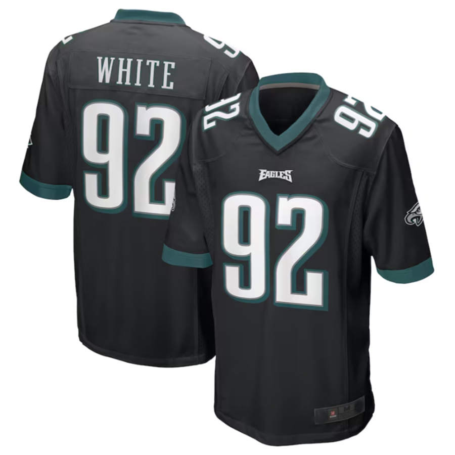 P.Eagles #92 Reggie White Player Black Retired Game Jersey Stitched American Football Jerseys football jersey product view 2