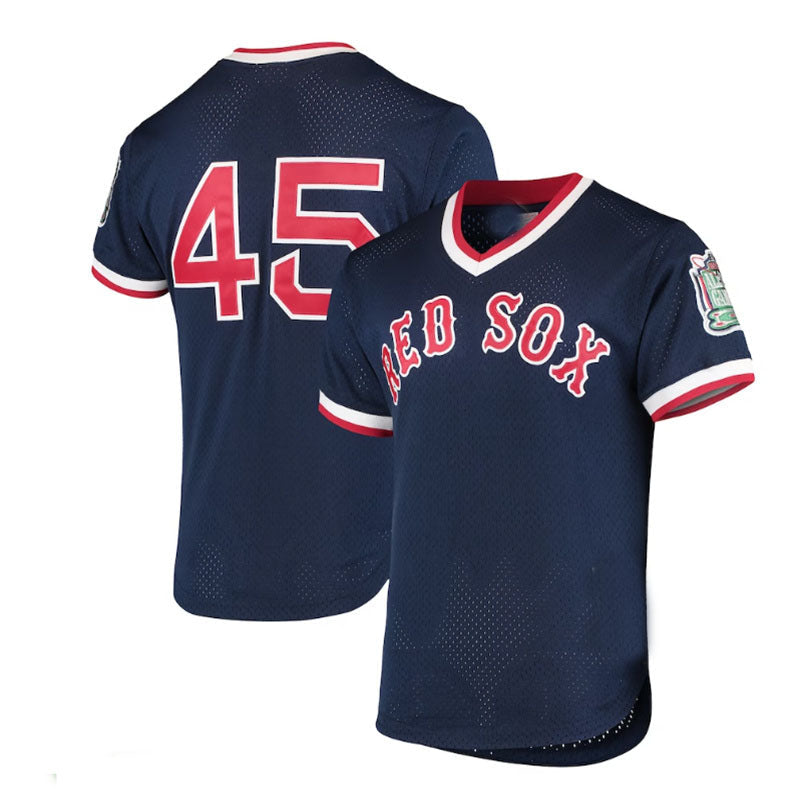 Boston Red Sox #45 Pedro Martinez 1999 Cooperstown Collection Mesh Batting Practice Jersey - Navy Baseball Jerseys baseball jersey product view 1
