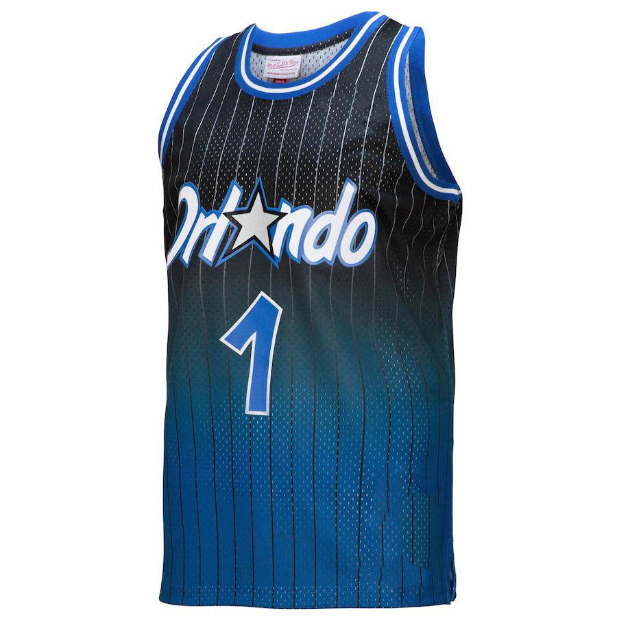 O.Magic #1 Penny Hardaway 1994-95 Hardwood Classics Fadeaway Swingman Player Jersey Royal-Black Stitched American Basketball Jersey basketball jersey product view 1
