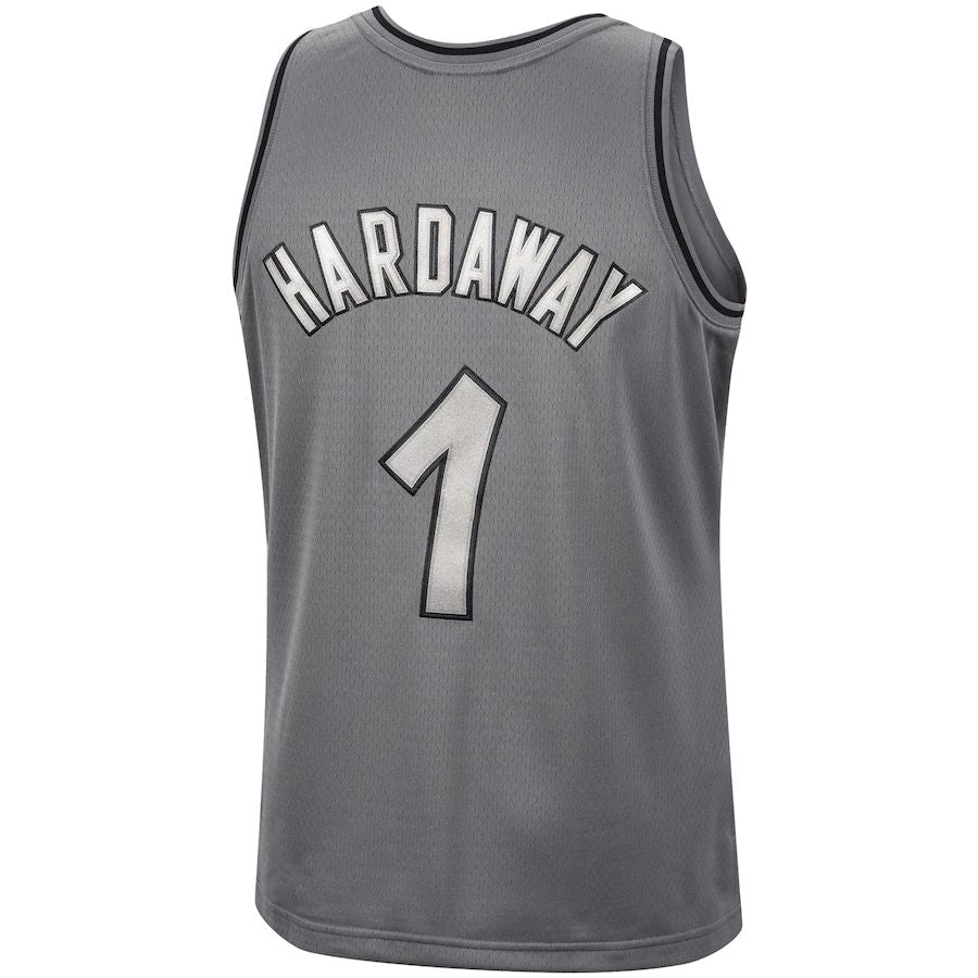 O.Magic #1 Penny Hardaway Hardwood Classics Retired Player 1994-95 Metal Works Swingman Jersey Charcoal Stitched American Basketball Jersey basketball jersey product view 1