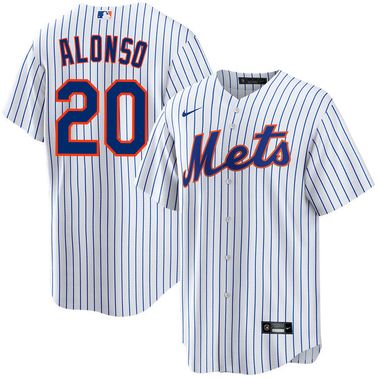 Pete Alonso New York Mets Home Jersey - White baseball jersey product view 1