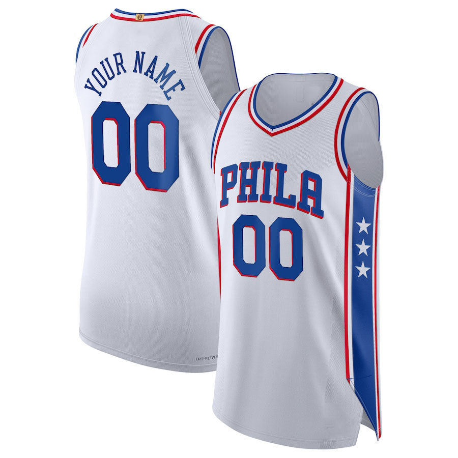 Custom PH.76ers 2021-22 Diamond Authentic Jersey White Association Edition Stitched Basketball Jersey basketball jersey product view 1