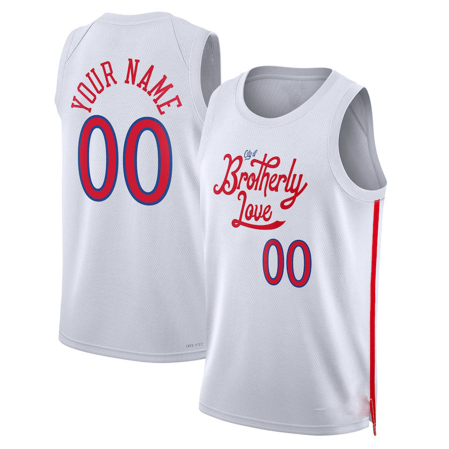 Custom PH.76ers Unisex 2022-23 Swingman Jersey City Edition White Stitched Basketball Jersey basketball jersey product view 1