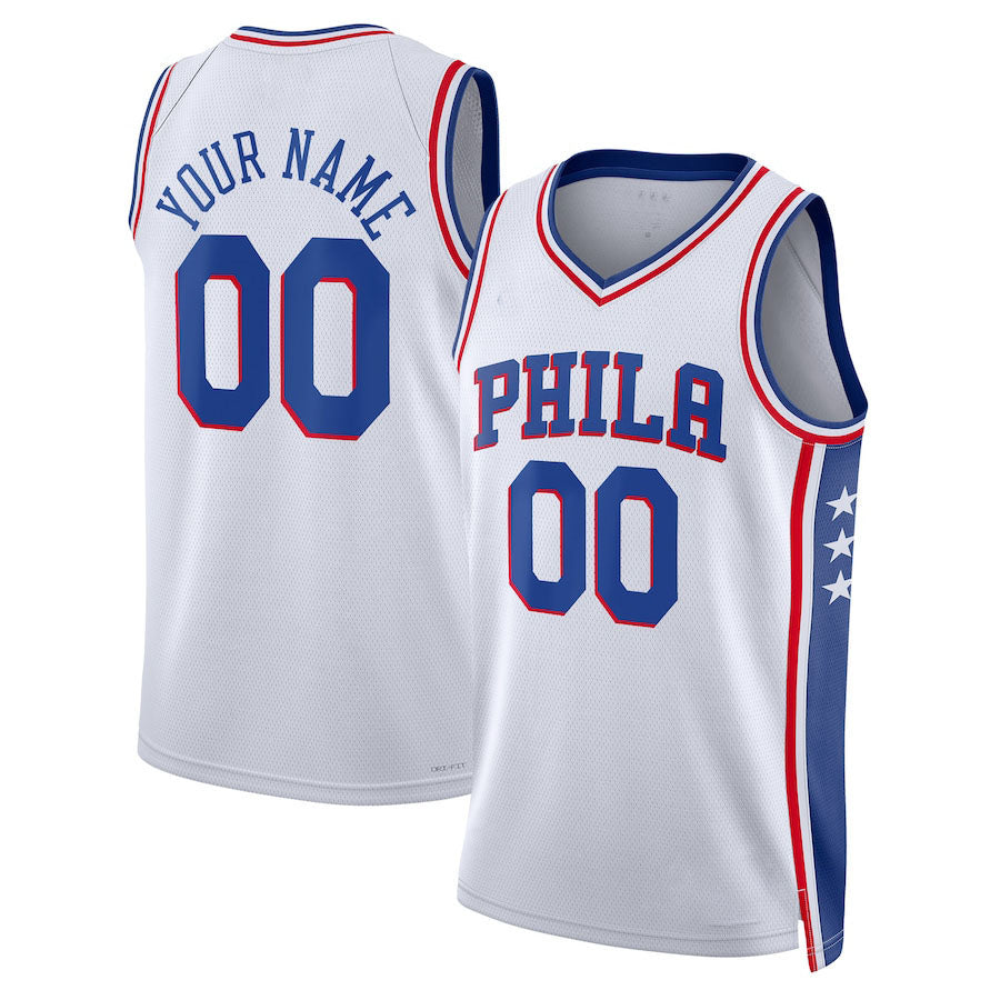Custom PH.76ers Unisex 2022-23 Swingman Jersey Association Edition White Stitched Basketball Jersey basketball jersey product view 1