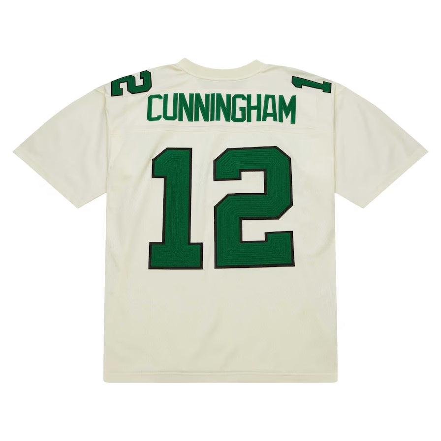 P.Eagles #12 Randall Cunningham Chainstitch Legacy Player Jersey - Cream Stitched American Football Jerseys football jersey product view 1