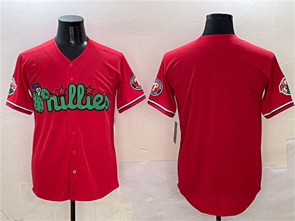 Philadelphia Phillies Blank Red Phanatic Limited Stitched Baseball Jersey baseball jersey product view 1