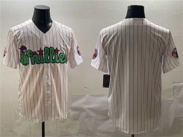 Philadelphia Phillies Blank White Phanatic Cool Base Stitched Baseball Jersey baseball jersey product view 1
