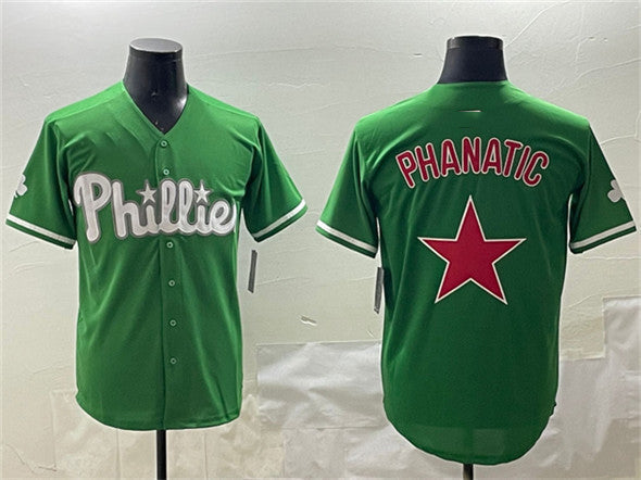 Philadelphia Phillies Phanatic Green Limited Stitched Baseball Jersey baseball jersey product view 1