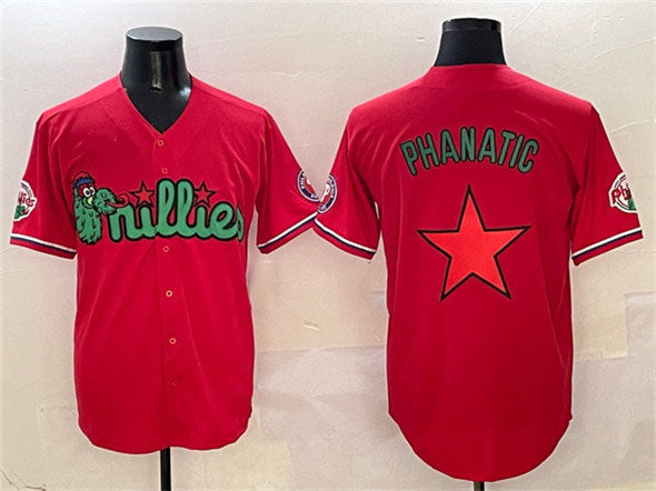 Philadelphia Phillies Red Phanatic Limited Stitched Baseball Jersey baseball jersey product view 1