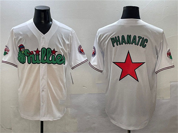 Philadelphia Phillies White Phanatic Limited Stitched Baseball Jersey baseball jersey product view 1