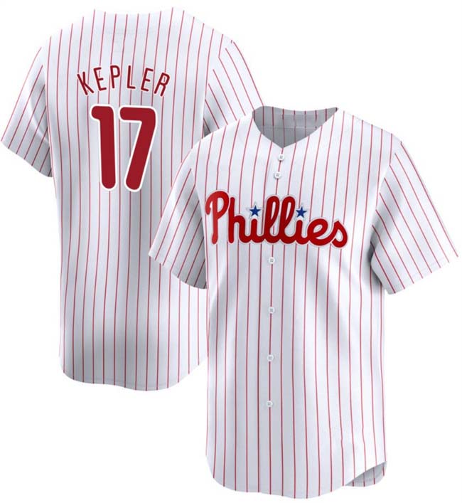 Philadelphia Phillies #17 Max Kepler White 2024 Home Limited Stitched Baseball Jersey baseball jersey product view 1