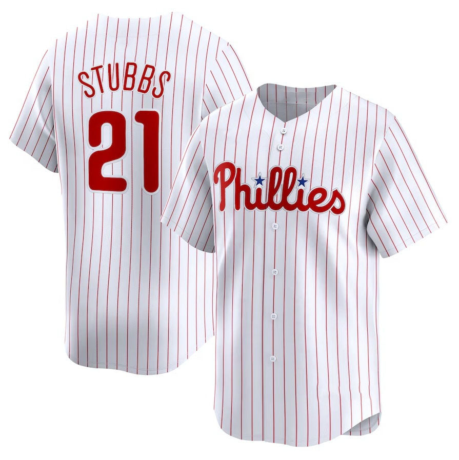 Philadelphia Phillies #21 Garrett Stubbs Home Limited Player Jersey - White Stitched Baseball Jersey baseball jersey product view 1