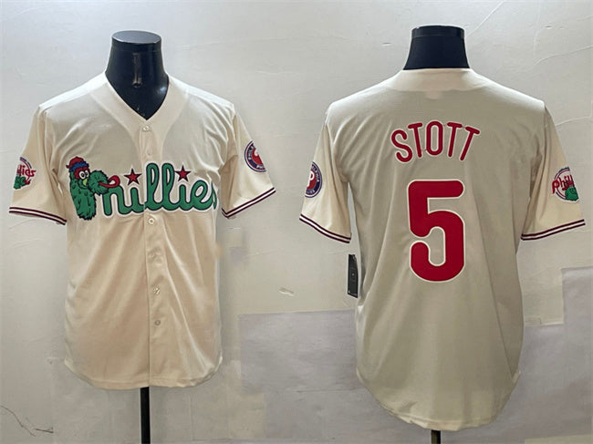 Philadelphia Phillies #5 Bryson Stott Cream Phanatic Limited Stitched Baseball Jersey baseball jersey product view 1
