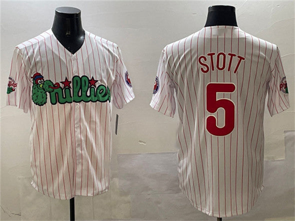 Philadelphia Phillies #5 Bryson Stott White Phanatic Cool Base Stitched Baseball Jersey baseball jersey product view 1