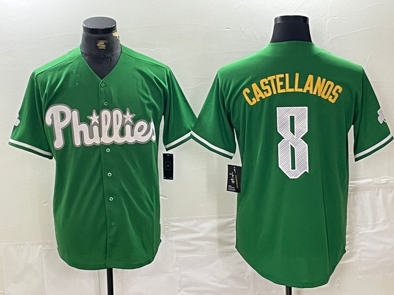 Philadelphia Phillies #8 Nick Castellanos Green 2024 City Connect Stitched Baseball Jersey baseball jersey product view 1
