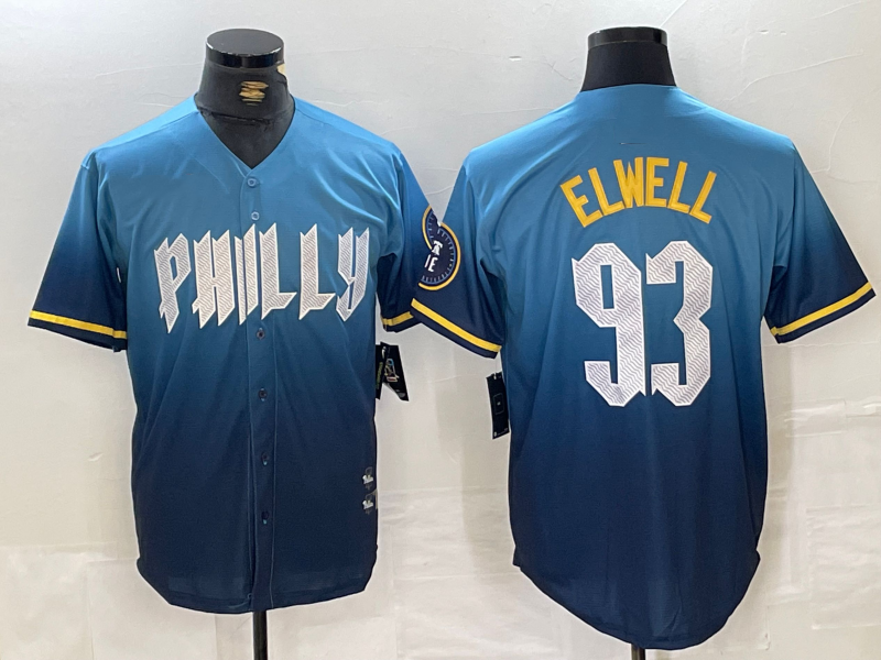Philadelphia Phillies #93 Jason Elwell Blue 2024 City Connect Limited Stitched Baseball Jerseys baseball jersey product view 1