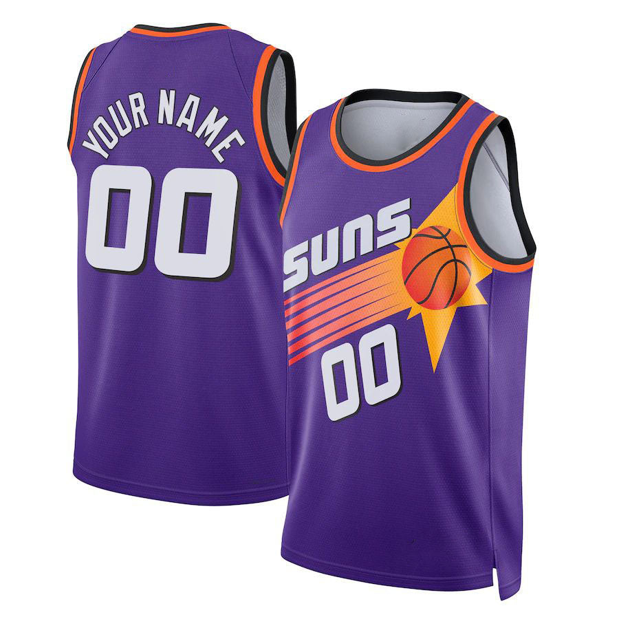 Custom P.Suns Unisex 2022-23 Custom Swingman Jersey Classic Edition Purple Stitched Basketball Jersey basketball jersey product view 1