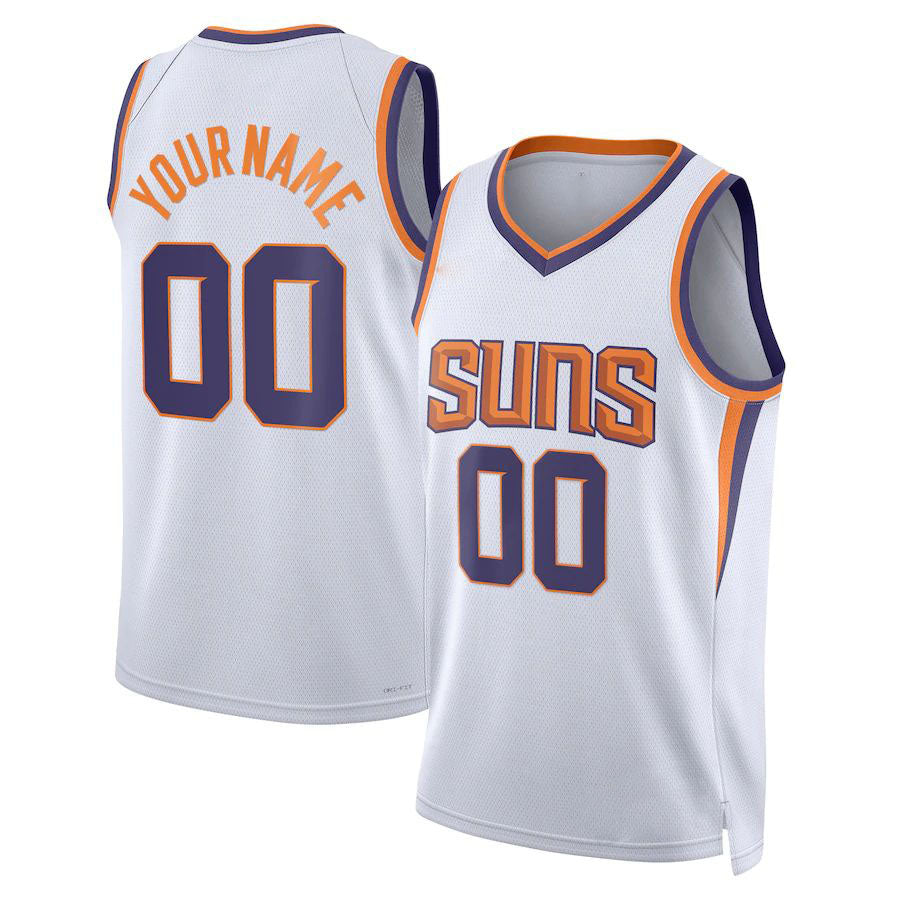Custom P.Suns Unisex 2022-23 Swingman Custom Jersey White Association Edition Stitched Basketball Jersey basketball jersey product view 1