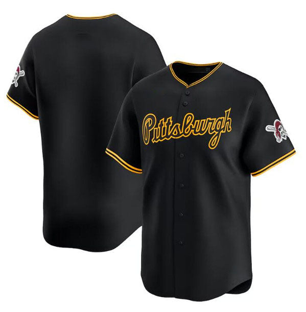 Pittsburgh Pirates Blank Black Alternate Limited Baseball Stitched Jersey baseball jersey product view 1