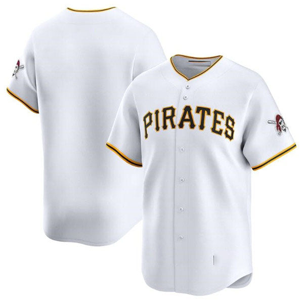 Pittsburgh Pirates Blank White Home Limited Baseball Stitched Jersey baseball jersey product view 1
