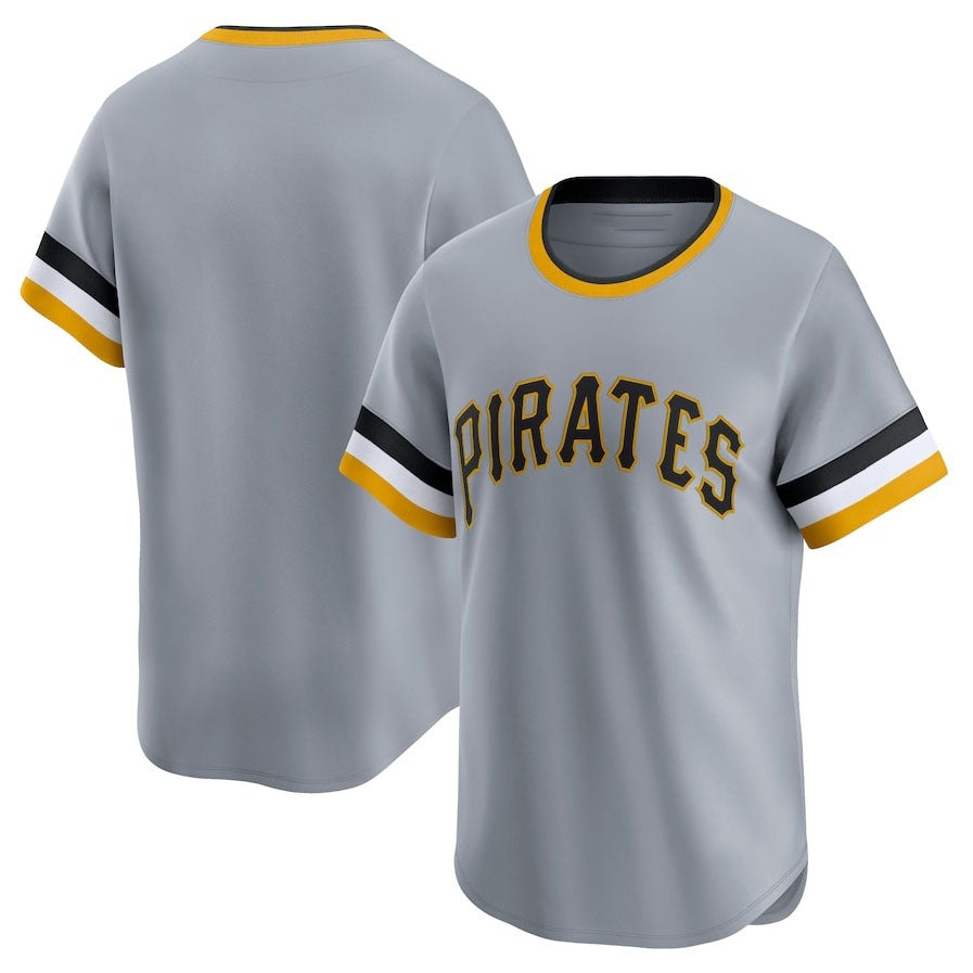 Pittsburgh Pirates Cooperstown Collection Limited Jersey - Gray Stitched Baseball Jersey baseball jersey product view 1