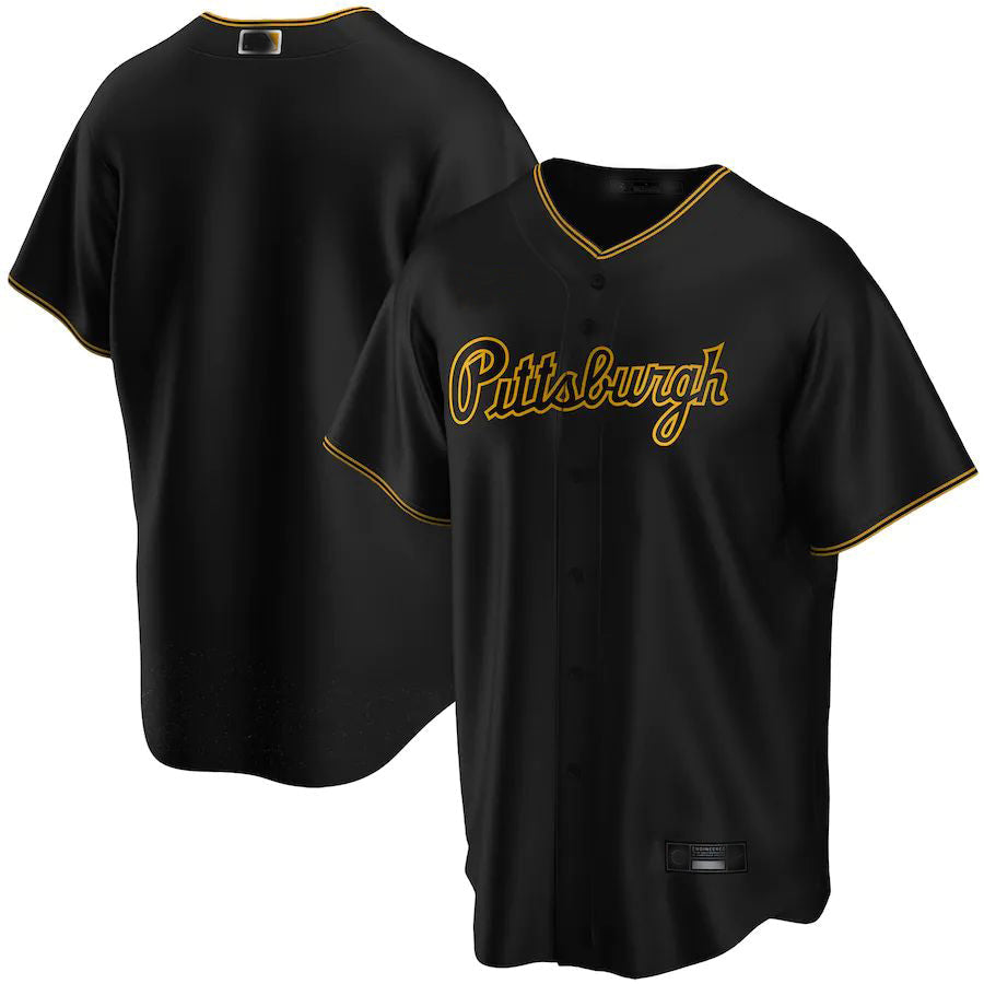 Pittsburgh Pirates Black Alternate Replica Team Jersey Baseball Jerseys baseball jersey product view 1