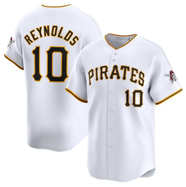 Pittsburgh Pirates #10 Bryan Reynolds White Home Limited Baseball Stitched Jersey baseball jersey product view 1