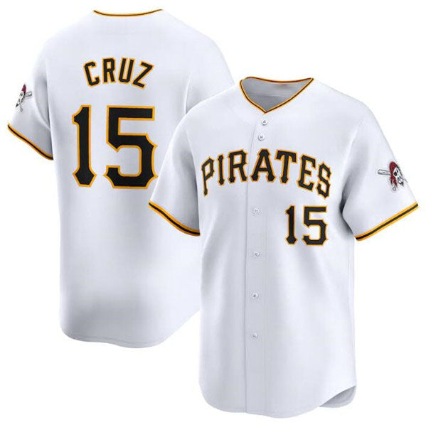 Pittsburgh Pirates #15 Oneil Cruz White Home Limited Baseball Stitched Jersey baseball jersey product view 1