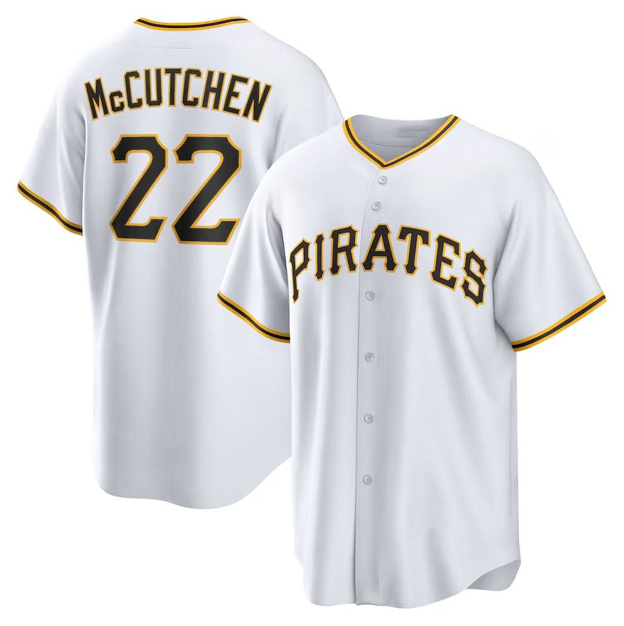 Pittsburgh Pirates #22 Andrew McCutchen Replica Player Jersey - White Stitched Baseball Jersey baseball jersey product view 1