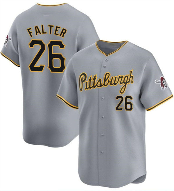 Pittsburgh Pirates #26 Bailey Falter Gray Away Limited Baseball Stitched Jersey baseball jersey product view 1