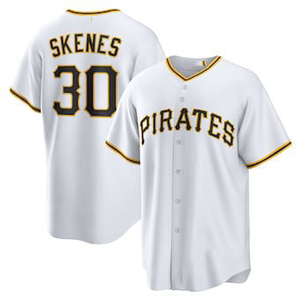 Pittsburgh Pirates #30 Paul Skenes White Home Replica Player Baseball Jersey baseball jersey product view 1