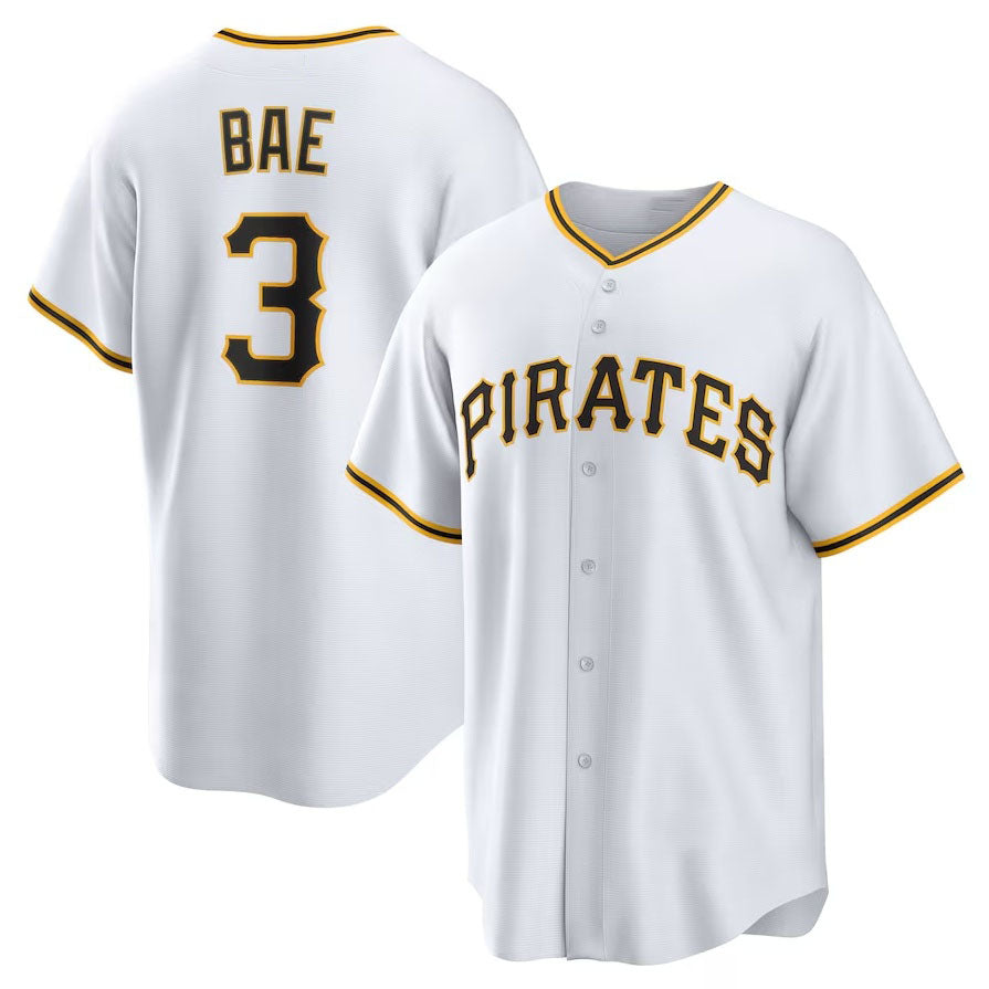 Pittsburgh Pirates #3 Ji-Hwan Bae Replica Player Jersey - White Stitched Baseball Jersey baseball jersey product view 1