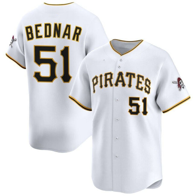 Pittsburgh Pirates #51 David Bednar White 2025 Home Limited Stitched Baseball Jersey baseball jersey product view 1