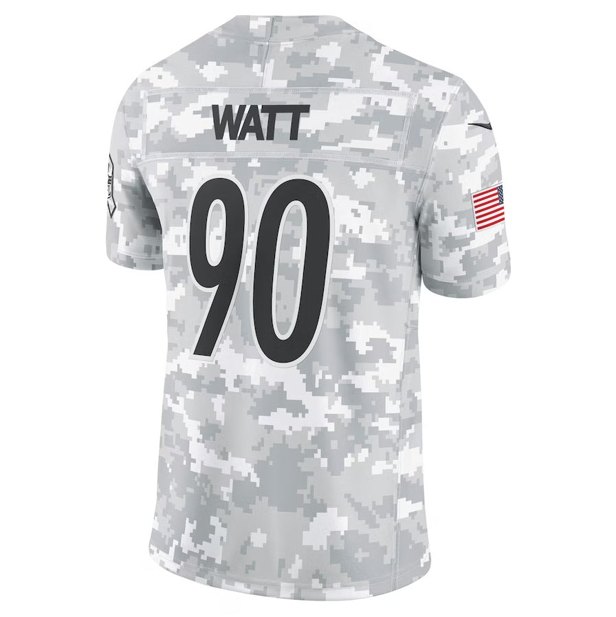 P.Steelers #90 T.J. Watt Player Arctic Camo Salute to Service Limited Stitched American Football Jerseys football jersey product view 1