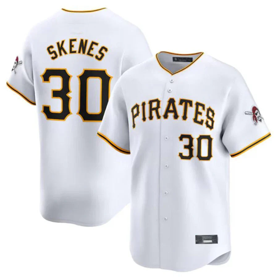 Paul Skenes Pittsburgh Pirates Home Jersey - White baseball jersey product view 1