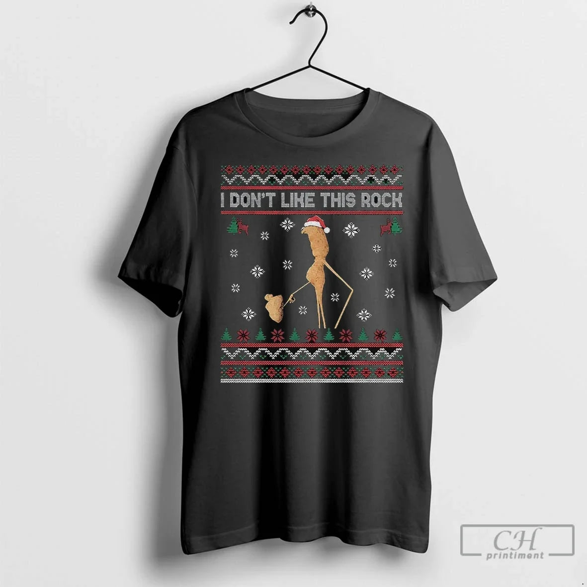 Premium I Dont Like This Rock Ugly Christmas Funny - Adult & Kids T-Shirts, Sweatshirts & Hoodies apparel design preview 1