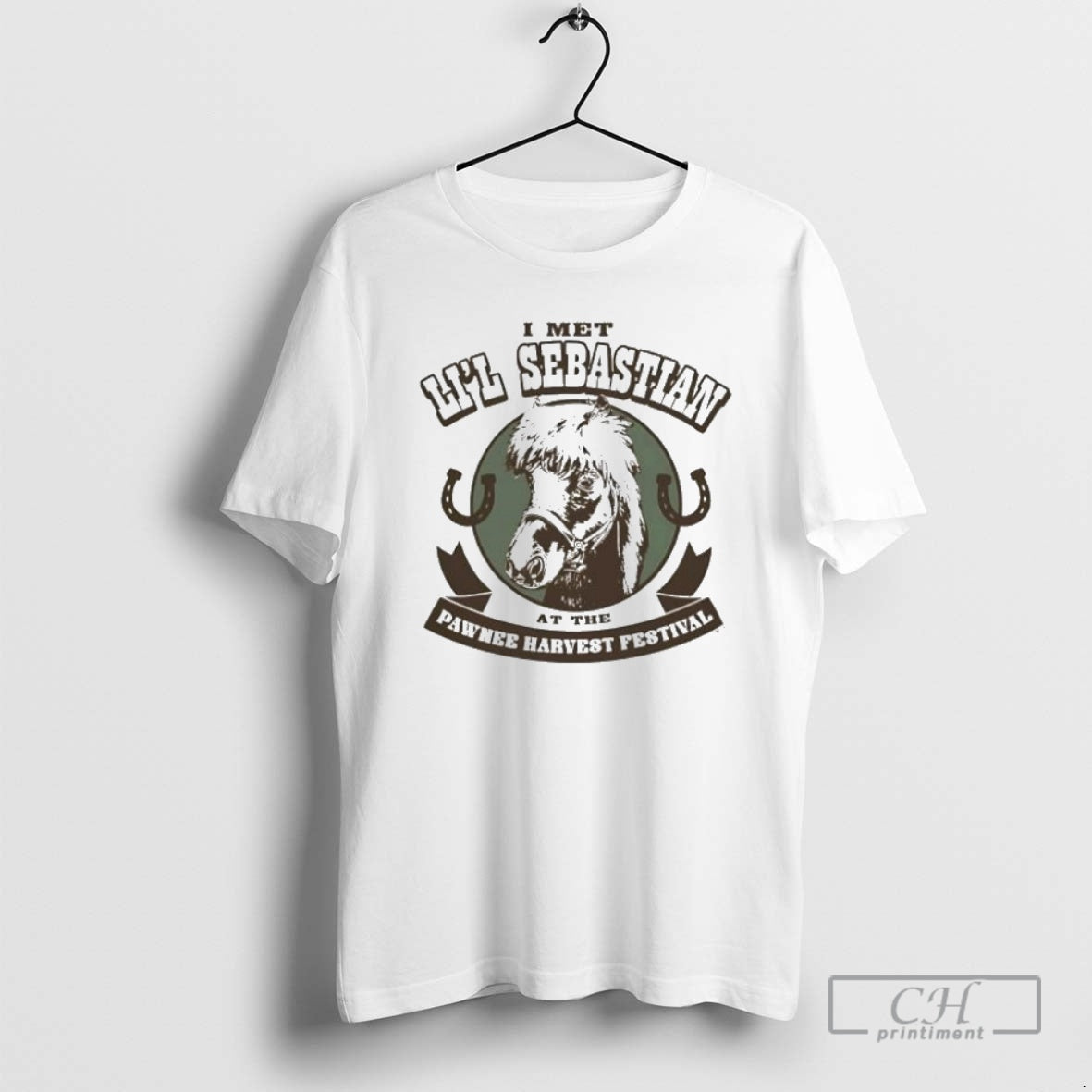 Premium I Met Lil Sebastian Parks And Recreation - Adult & Kids T-Shirts, Sweatshirts & Hoodies apparel design preview 1