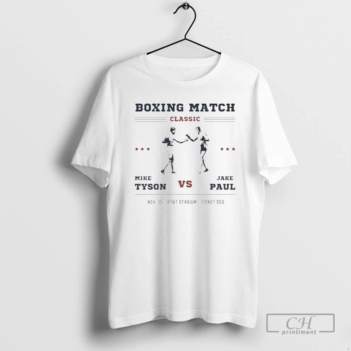 Premium Mike Tyson Jake Paul Boxing Match 15th Nov - Adult & Kids T-Shirts, Sweatshirts & Hoodies apparel design preview 1
