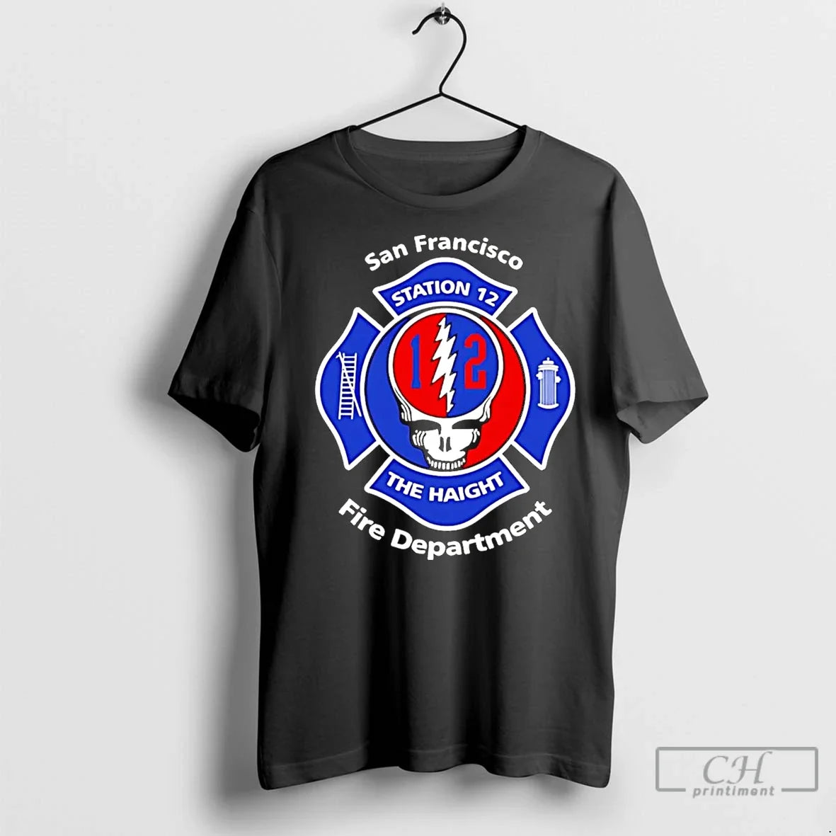 Premium San Francisco Fire Department Grateful Dead - Adult & Kids T-Shirts, Sweatshirts & Hoodies apparel design preview 1